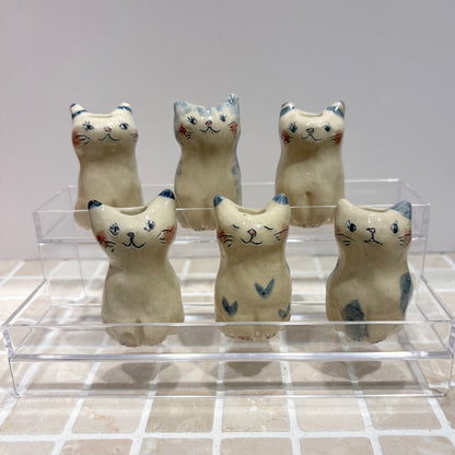 佐々木ヨーコ 猫花瓶  信楽焼3520