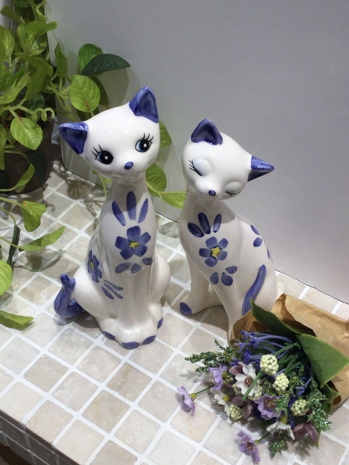 ペア猫 レトロ