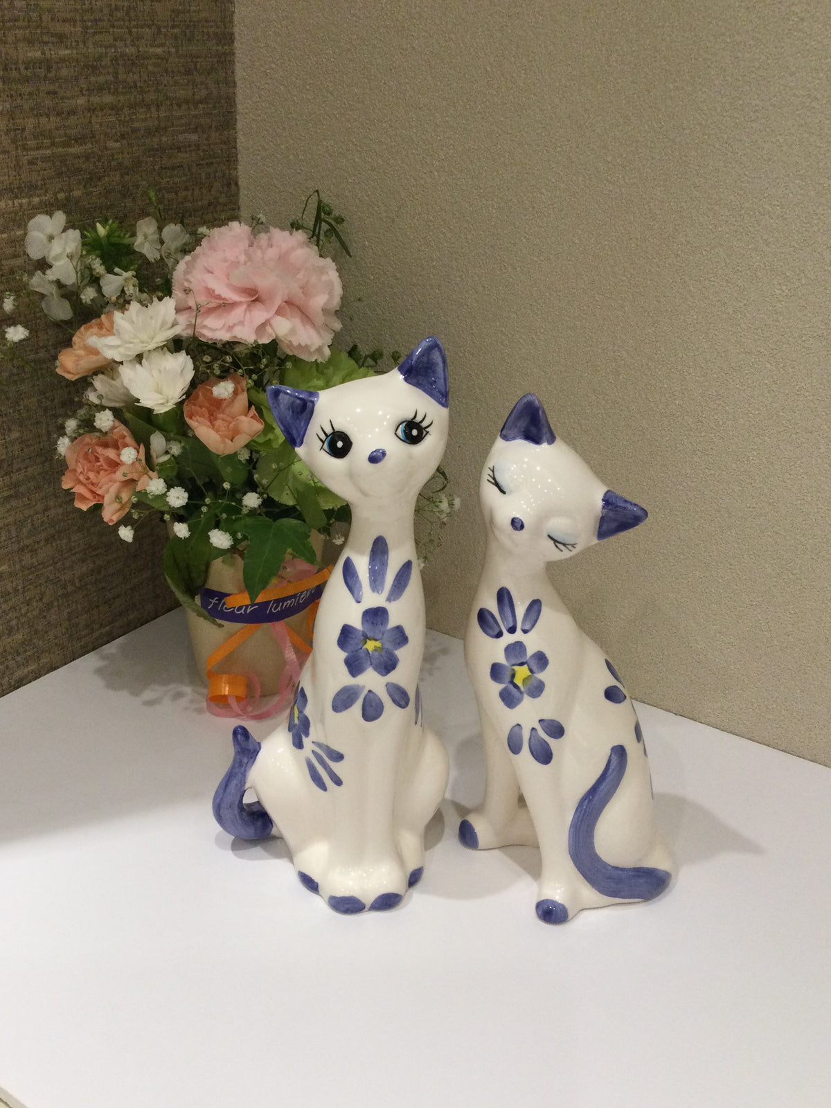 ペア猫 レトロ