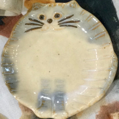 ねこのうつわ 豆皿10cm