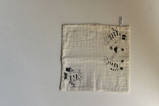 トラネコボンボン 釜もみハンカチ