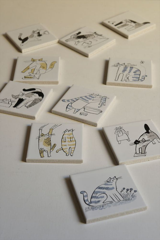 トラネコボンボン プリントタイル