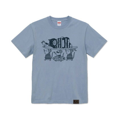 【 ご予約商品 】　鎌倉ねこサロン×ZUCO ASOBI  サーフィン&ネズミ ネコおっさんのTシャツ(カラー)