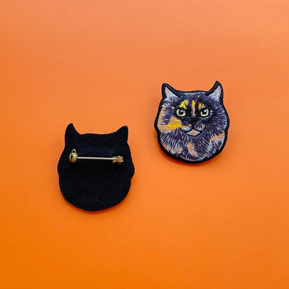 ★Kitty by maltamarie 刺繍ブローチ【全10種】