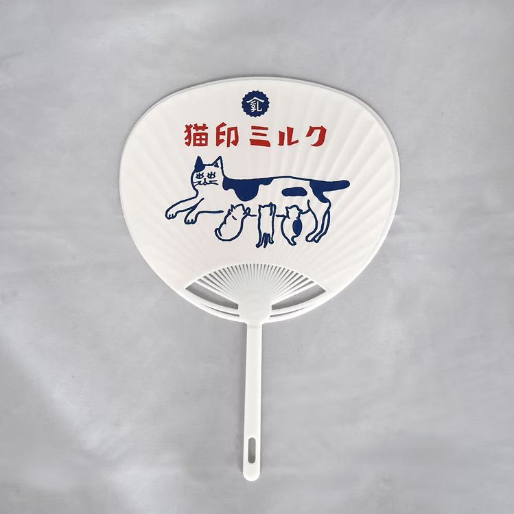 猫印ミルク ミニうちわ