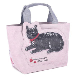 ハミポケバッグ　黒猫ムッシュ君 ローズガーデン【全2色】