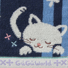 画像をギャラリービューアに読み込む, GuGuWorld タオルハンカチ まったりネコ【全３色】
