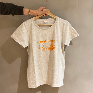 ★PUKA PUKA★ コーヒー＆キャッツ 半袖Tシャツ 【全2色2サイズ】