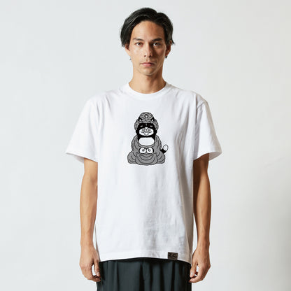 【 ご予約商品 】 鎌倉ねこサロン×ZUCO ASOBI  大仏ネコおっさんのTシャツ（アシッドブルー）