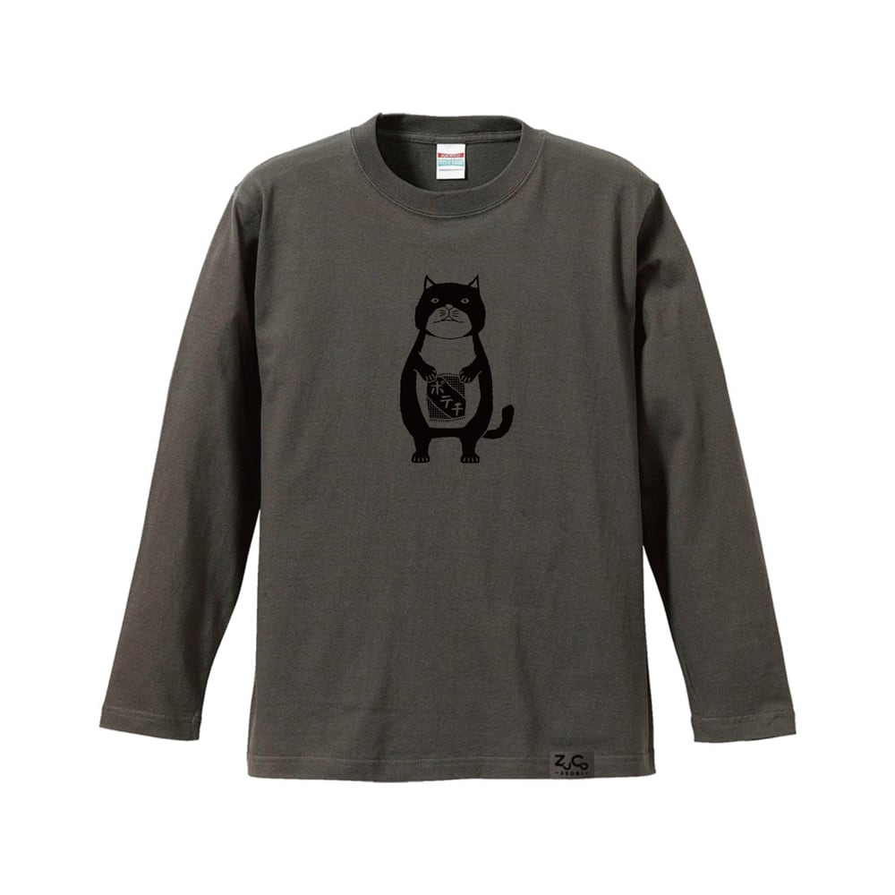 ZUCO ASOBI ネコおっさんのロングTシャツ【全3柄・2サイズ】