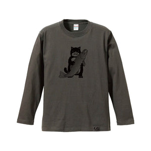 ZUCO ASOBI ネコおっさんのロングTシャツ【全3柄・2サイズ】