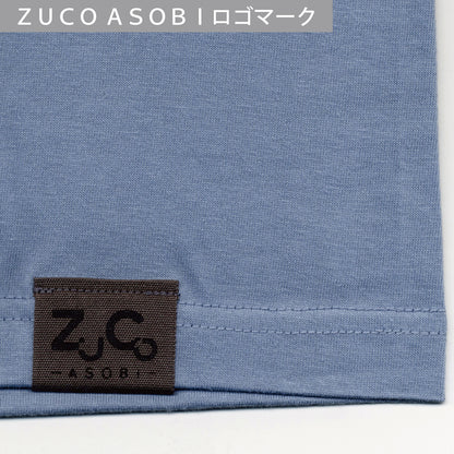 【 ご予約商品 】 鎌倉ねこサロン×ZUCO ASOBI  大仏ネコおっさんのTシャツ（アシッドブルー）